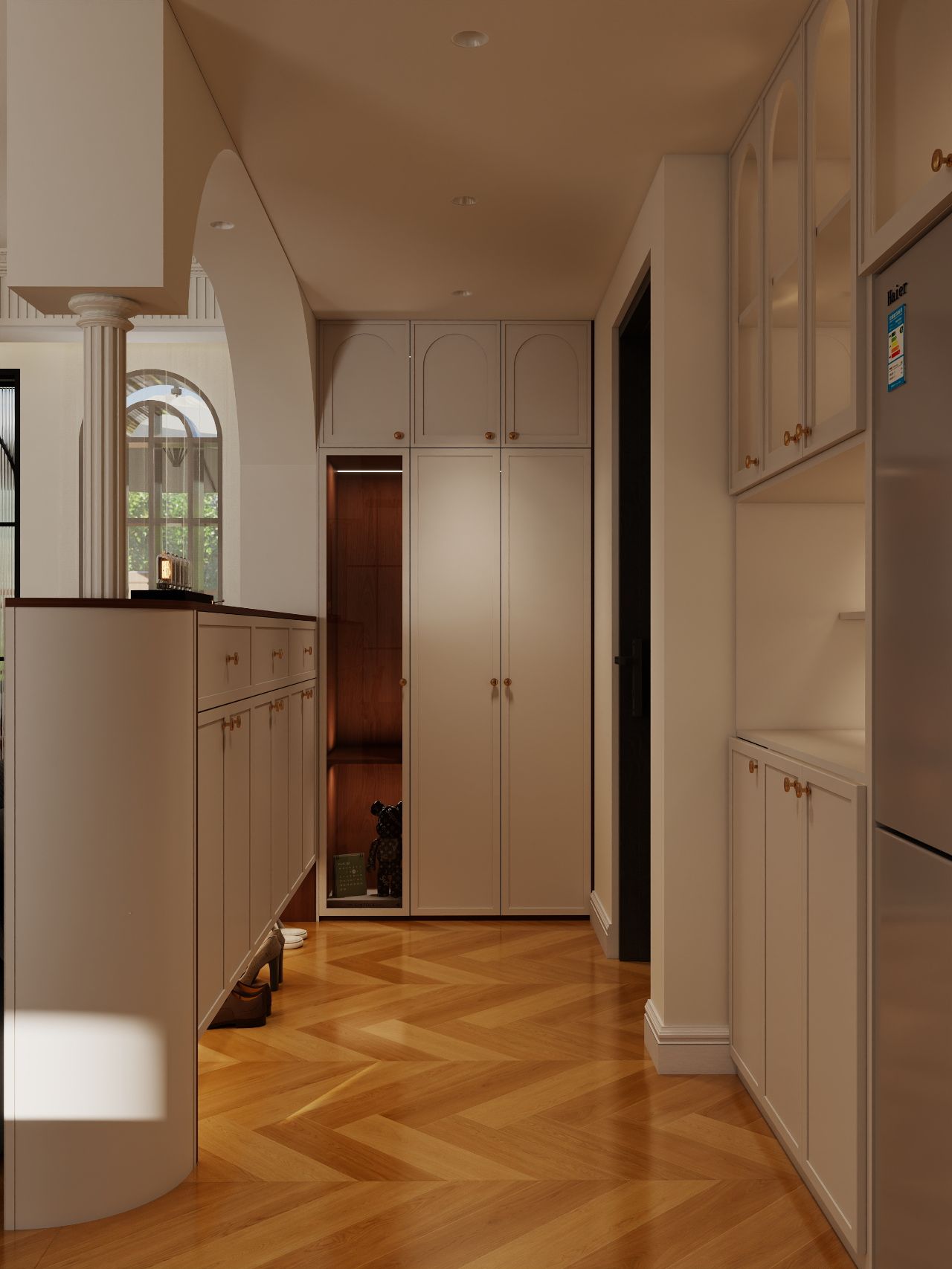 北京通州潞苑装修效果中古风-三室两厅-125平米-案例